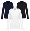 Polo Supima de manga comprida de senhora