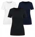 T-shirt Supima decote redondo e manga curta de senhora