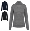 Camisola Merino de gola alta de senhora