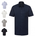 Camisa Oxford de homem de manga curta