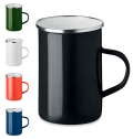 Caneca metal capa de esmalte SILVER