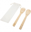 Colher e garfo para salada em bambu 'Endiv'