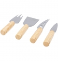 Conjunto para queijo de 4 peas de bambu 'Cheds'