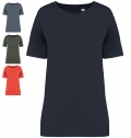 T-shirt com aspecto lavado de senhora