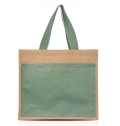 SACO EM JUTA COM BOLSA FRONTAL 100% ALGODO