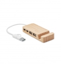 HUBSTAND Hub 4 portas USB em bambu