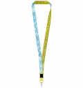 Lanyard de sublima��o RPET de 1 metro 'Isla' com fecho de seguran�a