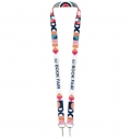 Lanyard RPET de sublima��o com 2 mosquet�es 'Leia'