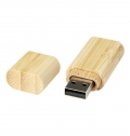 USB 2.0 de bambu com porta-chaves