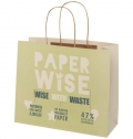 Saco de papel de res�duos agr�colas com al�as torcidas � 31 x 12 x 25 cm