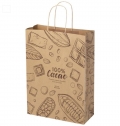 Saco de papel Kraft com al�as torcidas � 31 x 12 x 41 cm