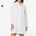 Vestido camiseiro eco-responsvel em linho de senhora