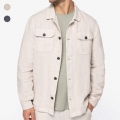 Sobrecamisa eco-responsvel com aspecto lavado em linho de homem