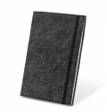 BALDWIN. Bloco de notas A5 com capa em feltro reciclado (100% rPET) e pginas pautadas em papel 100% reciclado