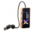 Hub USB de madeira 8 em 1 com entrada dupla e 6 portas 'SCX.design H21'