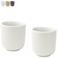 Copos de caf� expresso de cer�mica de 90 ml com acabamento mate - conjunto de 2 'Male'