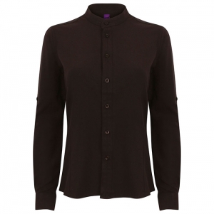 Camisa de senhora com gola  padre