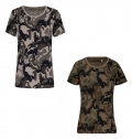 T-shirt de senhora camuflada manga curta