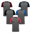 T-shirt triblend bicolor de desporto de adulto