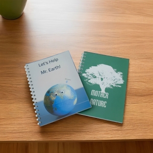 BLOCO A6 ESPIRAL EM PAPEL RECICLADO PERSONALIZVEL