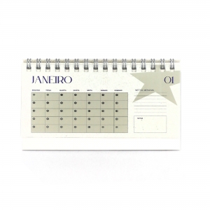 CALEND�RIO DE MESA M�DIO 14CM 13 FOLHAS PERSONALIZ�VEL