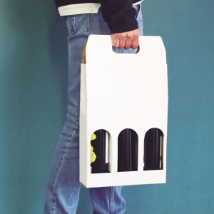 CAIXA DE VINHO EM CART�O 3 UND PERSONALIZ�VEL