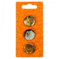 CARTELA C/3 PINS EPOXY 2X2CM PERSONALIZ�VEL