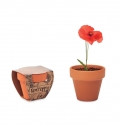 RED POPPY Vaso em terracota 'papoila'