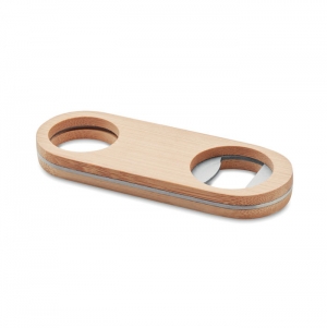 VALBAMPER Abridor oval de garrafas bambu